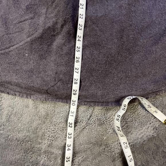 Dunlop Workwear Shirt Mens 2XL Gray Flannel Button Long Sleeve Pockets Overshirt - Picture 6 of 6